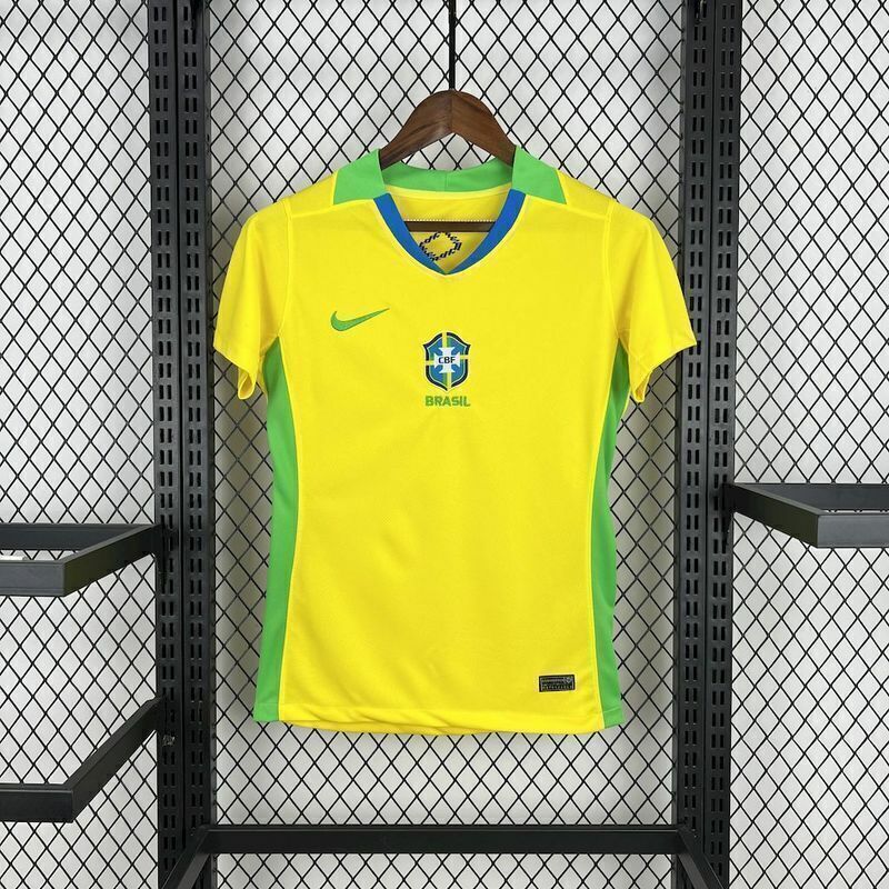 Camisa Brasil Home 25/26 Torcedor Feminina - Amarelo