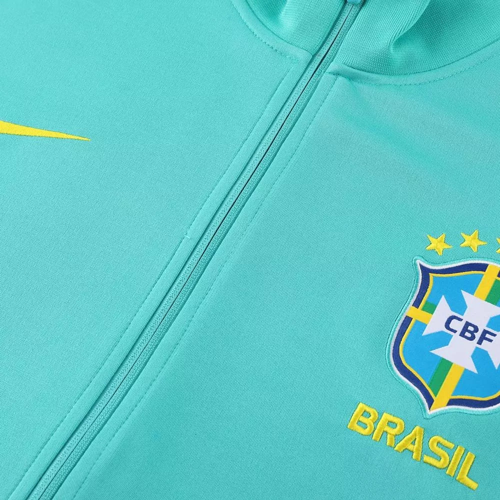 Jaqueta Brasil 2023/24 Pré-Jogo Verde Claro - Masculino