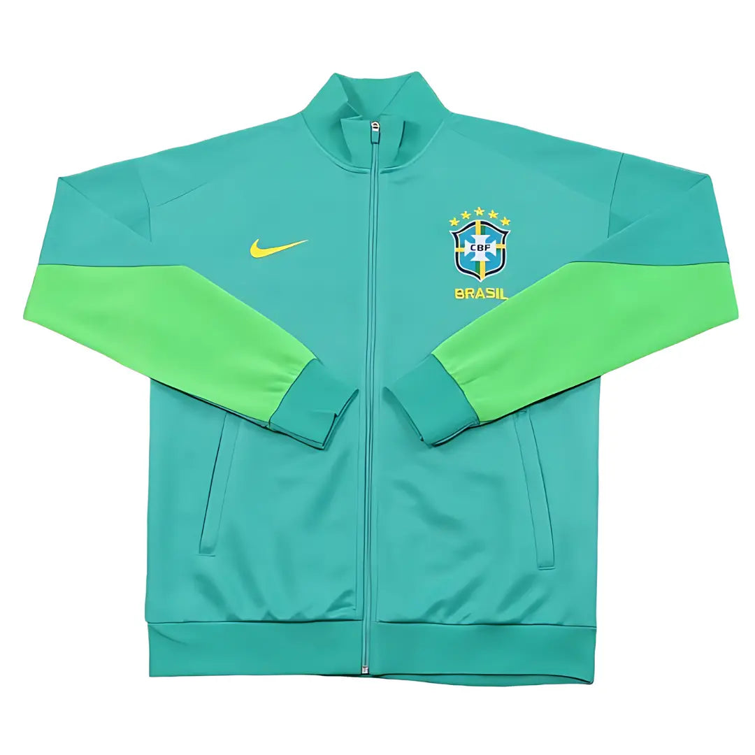 Jaqueta Brasil 2023/24 Pré-Jogo Verde Claro - Masculino