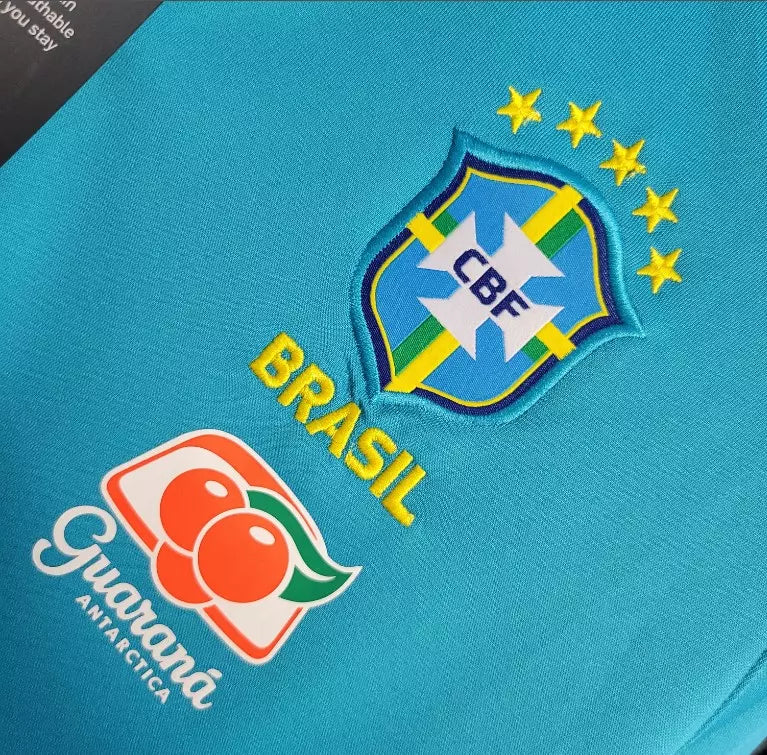 Jaqueta Brasil 2022/23 Pré-Jogo Azul Claro Masculino