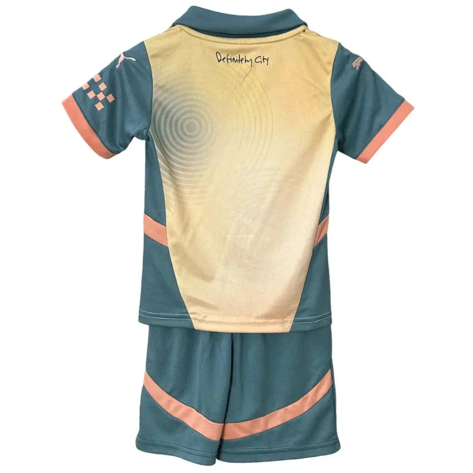 Kit Infantil Manchester City 2024/25 – Quarto Uniforme (Fourth) Torcedor