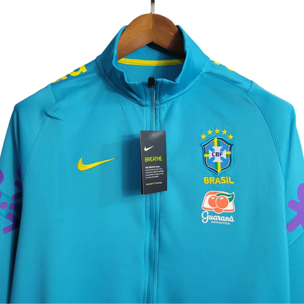 Jaqueta Brasil 2022/23 Pré-Jogo Azul Claro Masculino