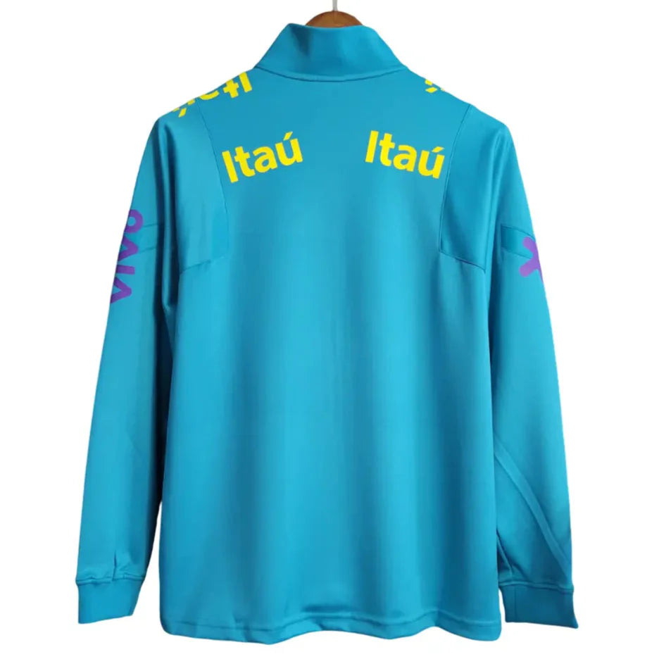 Jaqueta Brasil 2022/23 Pré-Jogo Azul Claro Masculino