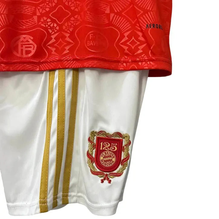 Kit Infantil Bayern de Munique 2024/25 – 125º Aniversário – Edição Limitada